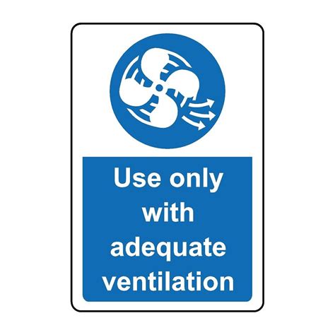 Use Only With Adequate Ventilation Safety Sign Self Adhesive Sticker