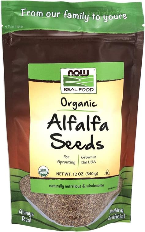 Now Foods Organic Alfalfa Seeds Ounce Amazon Ca Health Personal