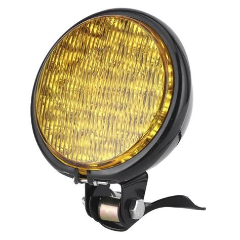 Ashata Lampe à LED Phare à LED à Faisceau Haut Bas Lentille Jaune