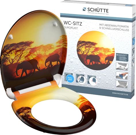 Sch Tte Africa Wc Sitz Duroplast Toilettensitz Mit Absenkautomatik Und