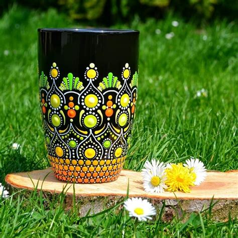 Art Cup Mug Dots Unique Love Dot Art Painting Mandala Design Art