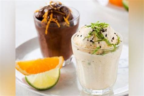 Shots De Glace Stracciatella Chocolat Et Sorbet Citron Vert Shots De