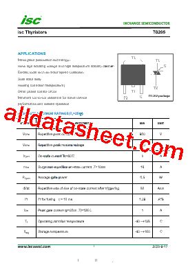 T0205 Datasheet PDF Inchange Semiconductor Company Limited