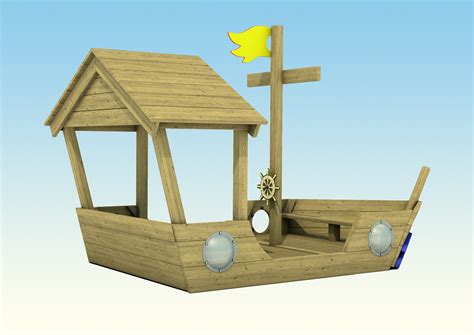 Wooden Play Boat For Childrens Play Areas Outdoor Play