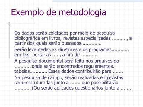 Modelo De Uma Metodologia