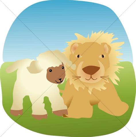 Lion and the Lamb Clipart | Christian Symbols