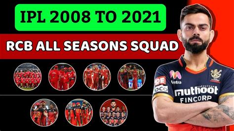 Ipl To Rcb All Seasons Squad All Squad Of Royal Challengers