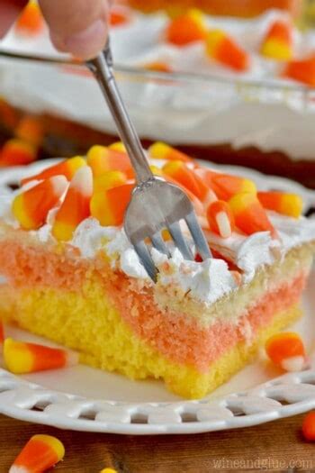 Candy Corn Poke Cake A Halloween Treat Simple Joy