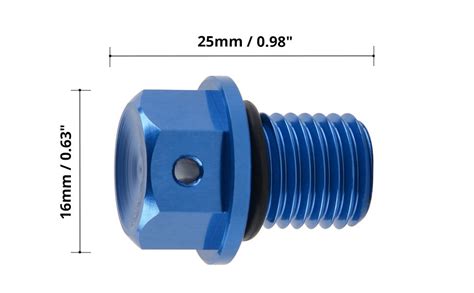 Nicecnc M X Blue Magnetic Oil Drain Plug Bolt Universal