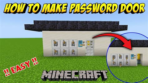 How To Make Password Door In Minecraft Password Door Build In