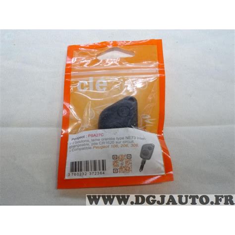 Cl Vierge Tailler T L Commande Modele Boutons Cle Auto Psa C Pour