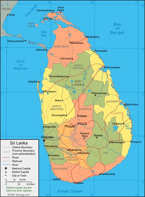 Sri Lanka Map Guide Of The World