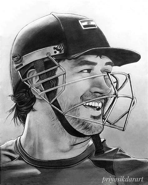 Portrait of ms dhoni