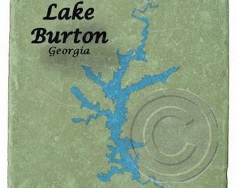 Lake burton map | Etsy