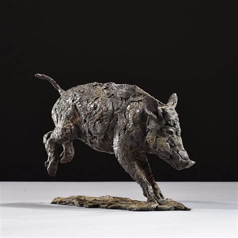 Wild Boar Statue Garden Bronze - Modern Sculpture Artist