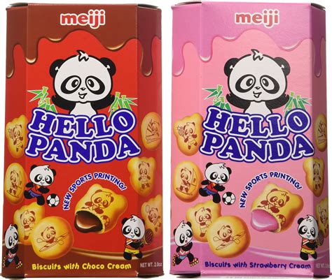 Buy Meiji Hello Panda Chocolate Strawberry Biscuit Ounce Boxes Pack