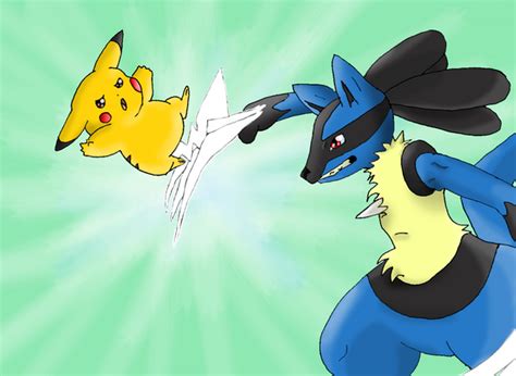 Pikachu Vs Lucario By Riadorana On Deviantart