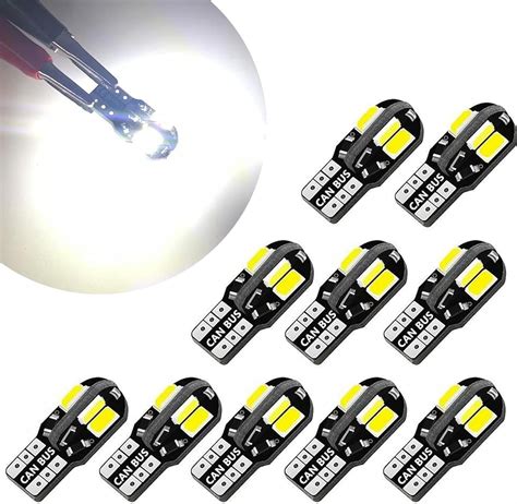 Amazon Crynod 10 PCS Car T10 LED Interior Light Bulbs 5730 8SMD