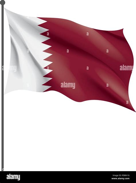 Qatar Flag Vector Illustration On A White Background Stock Vector