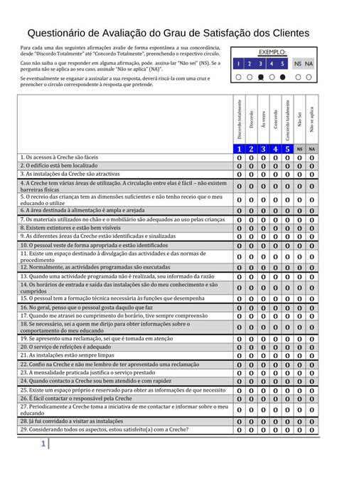 Pdf Question Rio De Avalia O Do Grau De Satisfa O Dos Clientes