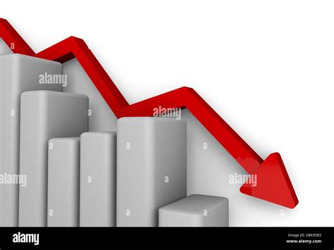 D Rendering Of Finance And Economy Concept Recession And Declining