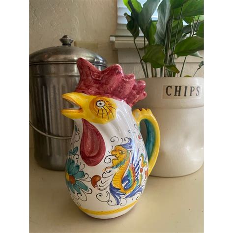 Williams Sonoma Italian Rooster Pitcher Chairish