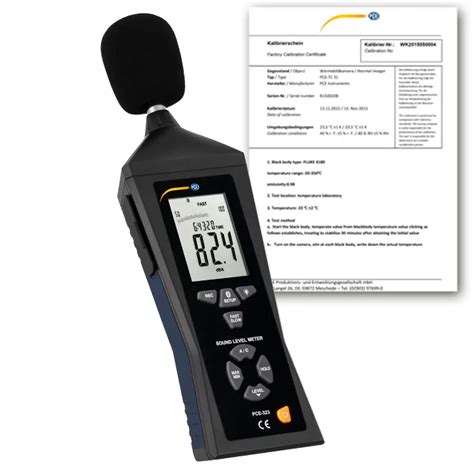 SPL Meter PCE-323-ICA incl. ISO Calibration Certificate | PCE Instruments