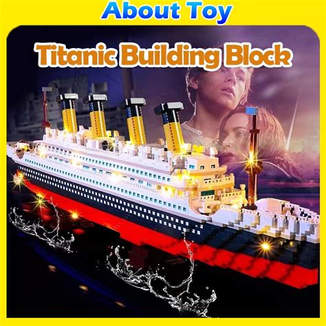 About 1860pcs Titanic Micro Mini Building Blocks Set Titanic Toy Ship