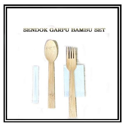 Jual Set Alat Makan Bambu Sendok Garpu Tusuk Gigi Tissue Shopee