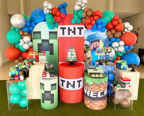 LOCAÇÃO E DECORAÇOES DE FESTAS on Instagram Mine Craft muitos