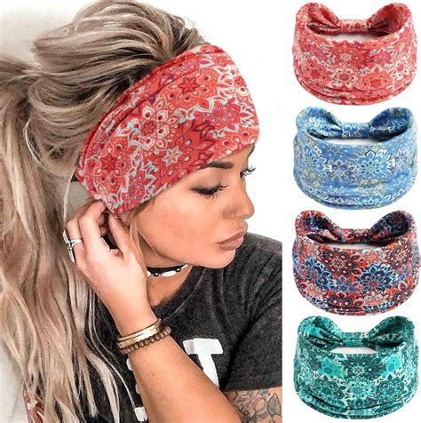 Fulztey Boho Headbands For Women Fashion Floral Headwraps