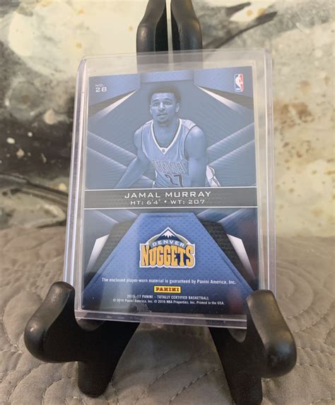 Jamal Murray Denver Nuggets Panini Trading Card Fabric Of The Game