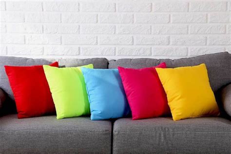 Gray Couch With Rainbow Pillows Pillows Dark Grey Couches White