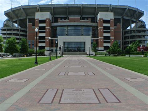 View of Bryant-Denny Stadium from University Blvd at The University of Alabama campus ...