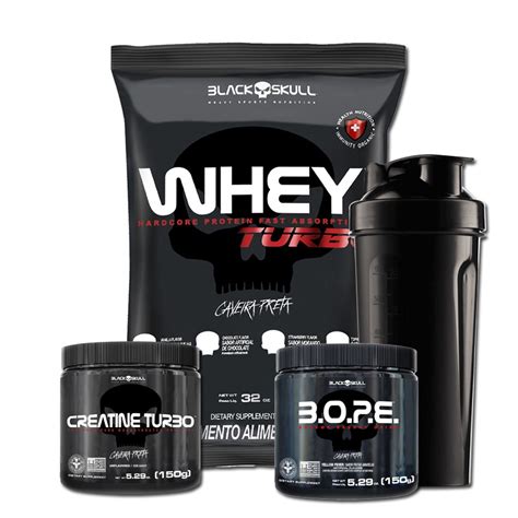 Kit Suplemento Combo Whey Turbo G Morango Creatina G Pre