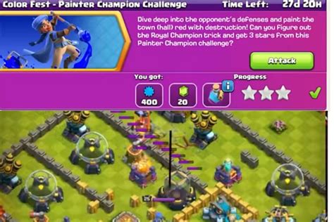 How To Complete Painter Champion Challenge In Clash Of Clans Media