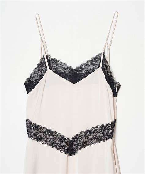 Lace Trim Satin Cami Dress K3 Online Store