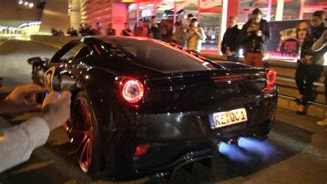 Ferrari 458 Italia W Straight Pipes Exhaust Shooting Flames Youtube