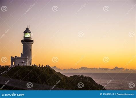 Sunrise at Byron Bay Lighthouse Stock Image - Image of baby, forest ...