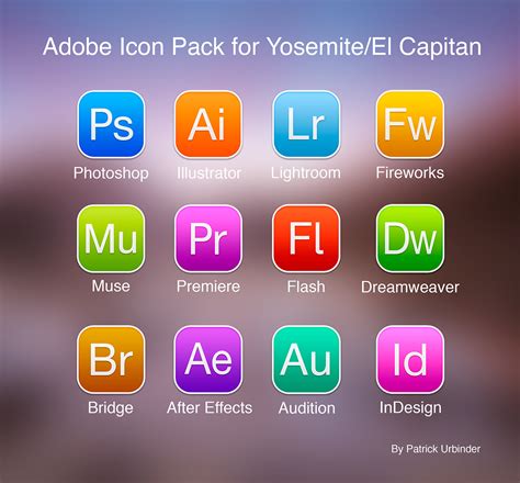 Free Adobe Icon Pack For Yosemite El Capitan On Behance