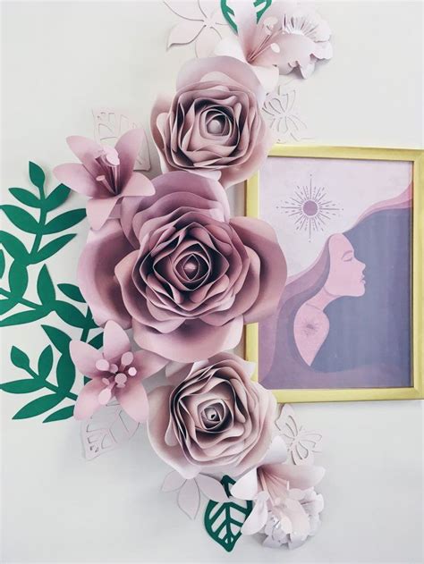 Du E Kwiaty Z Papieru Dekoracje Na Cian Paper Flower Wall Decor