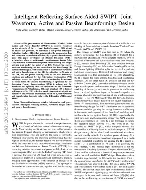 Intelligent Reflecting Surface Aided SWIPT Joint Waveform Active And