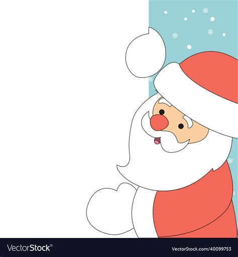 Merry Christmas Dedication Card With Santa Claus Vector Image