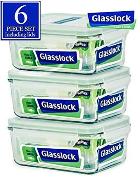 Amazon Original Glasslock Airtight Anti Spill Rectangular Tempered