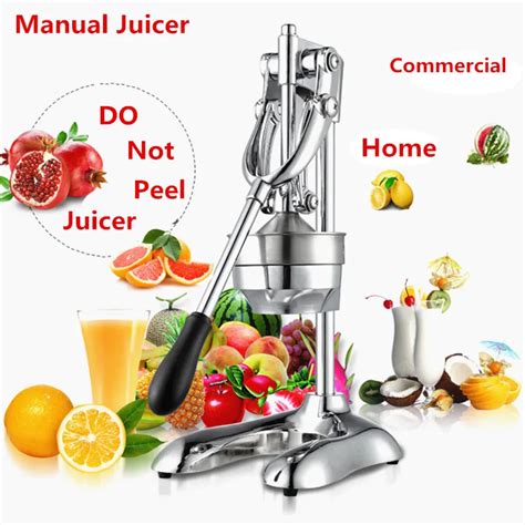 Stainless Steel Fruit Juicer Household Hand Press Manual Juicer Lemon Orange Lime Fresh Juice ...