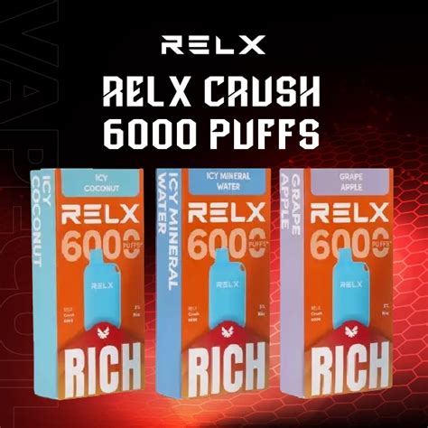 Relx Crush 6000 Puffs พอต Relx ราคาถก คณภาพดทคณตองลอง