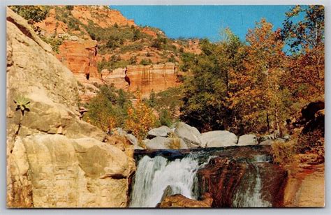 Sedona Arizona Oak Creek Falls Highway 89 Scenic Landscape Chrome Postcard Ebay