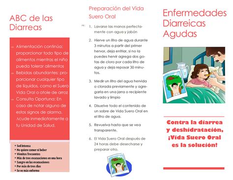 Triptico Diarreicas Enfermedades Diarreicas Agudas E Abc De Las