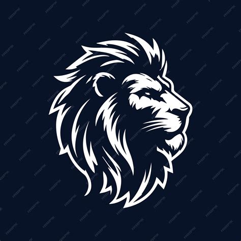 Premium Vector Lion Head Vector Illustration On Dark Background Lion