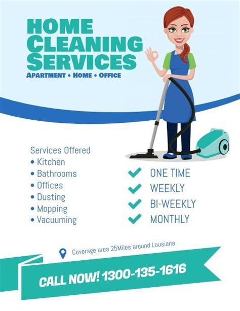 House Cleaning Services Flyer Templates Parahyena